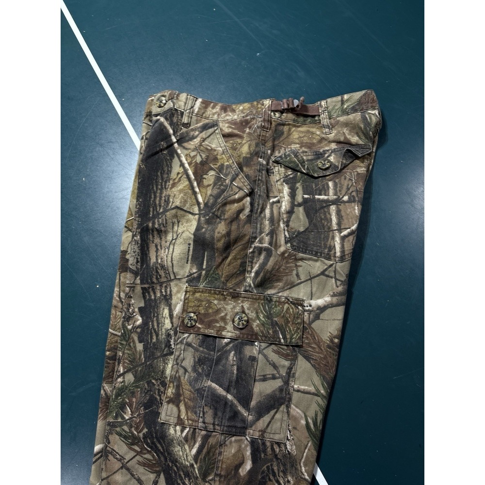 Vintage Russell Outdoors Realtree Camo Cargo Pants Mens Medium Baggy Relaxed Fit - Picture 10 of 14